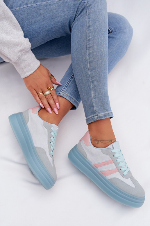 Women's Platform Sneakers Blue Galleria