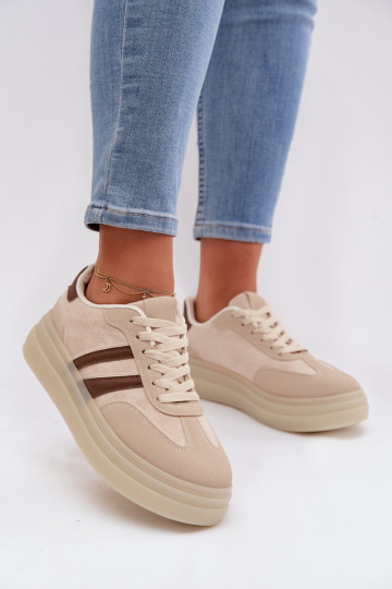Women's Platform Sneakers Beige Galleria 2