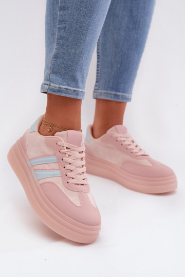 Sneakersy Damskie Na Platformie Różowe Galleria 2