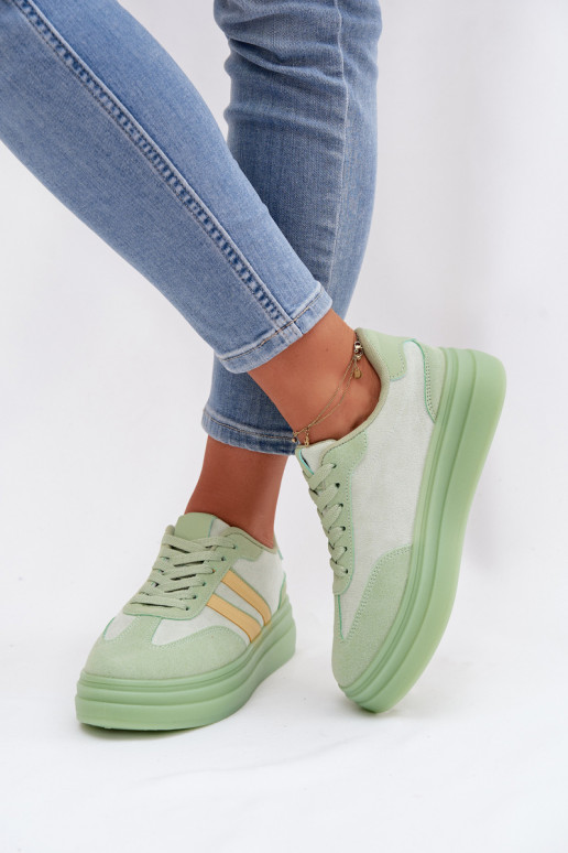 Women's Platform Sneakers Green Galleria
