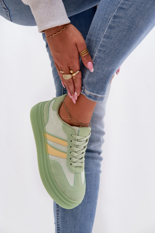 Women's Platform Sneakers Green Galleria