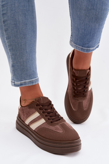 Women's Platform Sneakers Brown Galleria