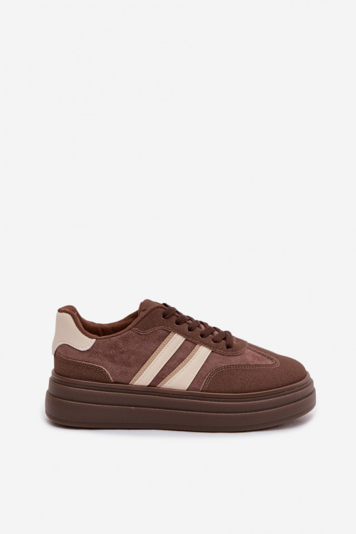 Women's Platform Sneakers Brown Galleria