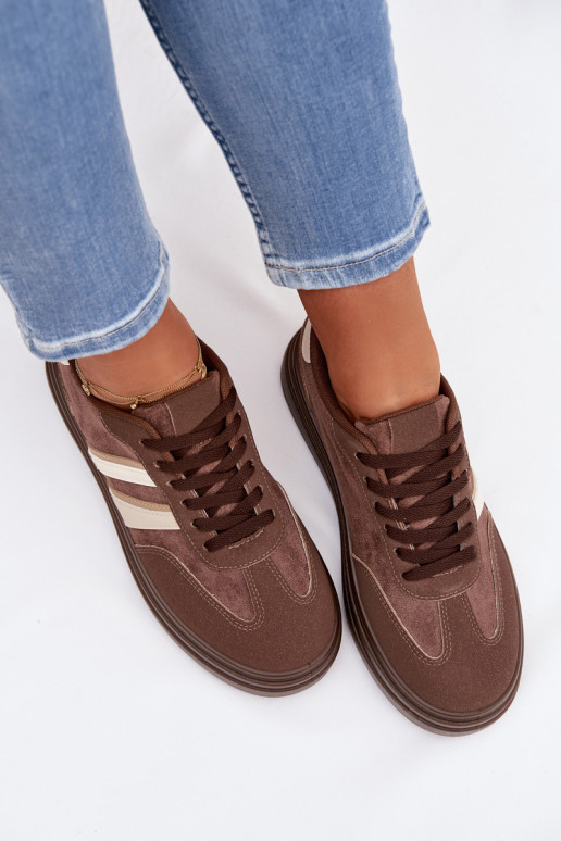 Women's Platform Sneakers Brown Galleria