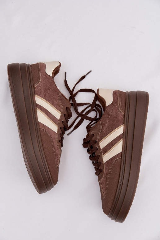 Women's Platform Sneakers Brown Galleria