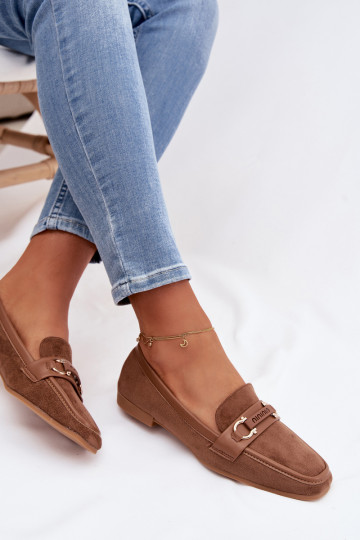 Women's Loafers Brown Evelora with Decorative Element
