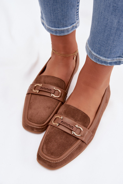 Women's Loafers Brown Evelora with Decorative Element
