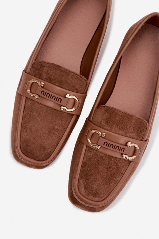 Women's Loafers Brown Evelora with Decorative Element