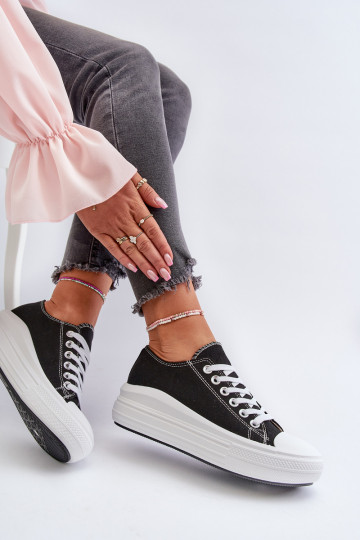 Women's sneakers on chunky platform black Amyete 2