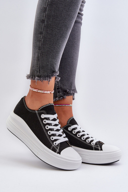 Women's sneakers on chunky platform black Amyete