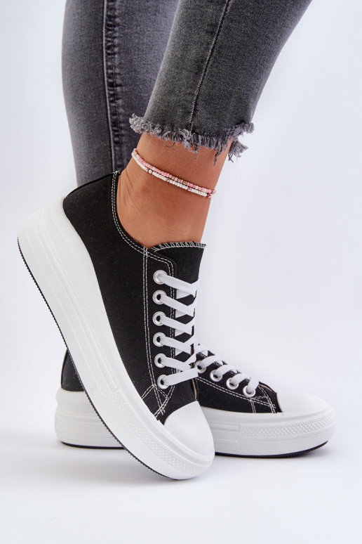 Women's sneakers on chunky platform black Amyete