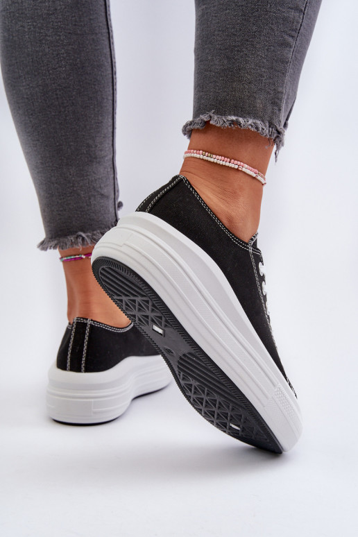 Women's sneakers on chunky platform black Amyete