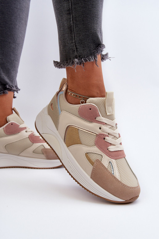 Sneakersy Damskie Na Platformie Multikolor Lenivia