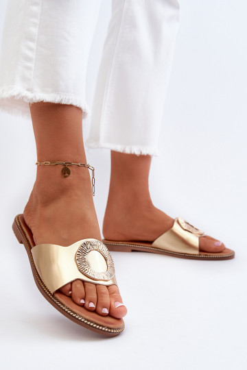 Women's Slippers with Gold Decoration Cilima 2