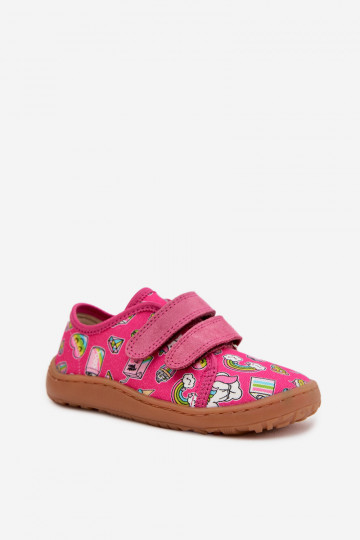 Children's Barefoot Froddo Canvas Slippers G1700440-10 Fuchsia