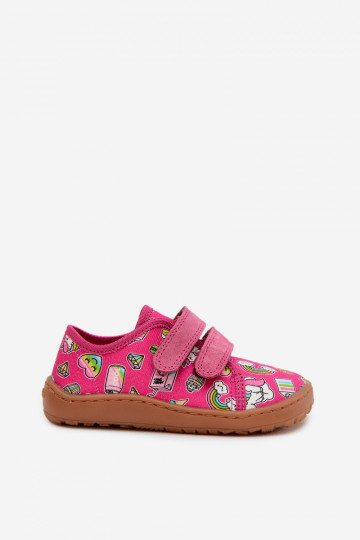 Children's Barefoot Froddo Canvas Slippers G1700440-10 Fuchsia 2