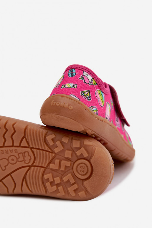 Children's Barefoot Froddo Canvas Slippers G1700440-10 Fuchsia