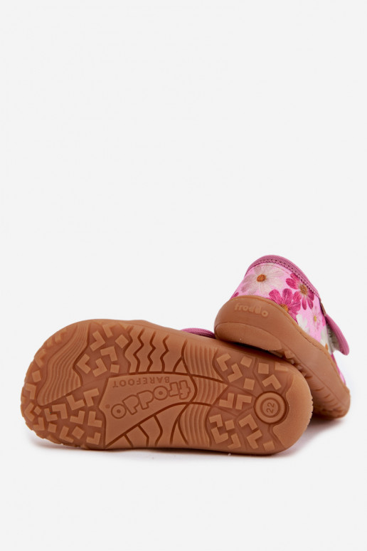 Girls' Children's Barefoot Slippers Kwiatki Froddo G1700438-8 -11 Pink