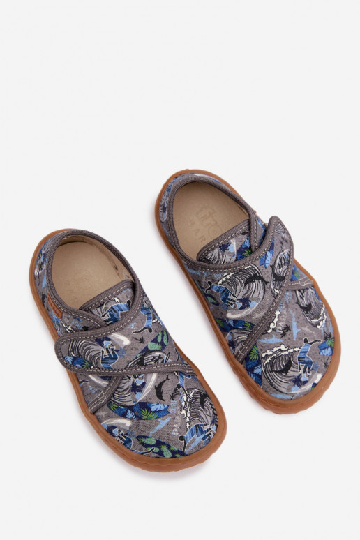 Children's Boys' Slippers With Velcro Barefoot Surfer Froddo G1700438-7 Gray
