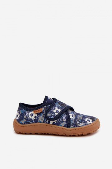 Kids' Boys' Slippers With Velcro Barefoot Froddo G1700438-6 Navy Blue 2