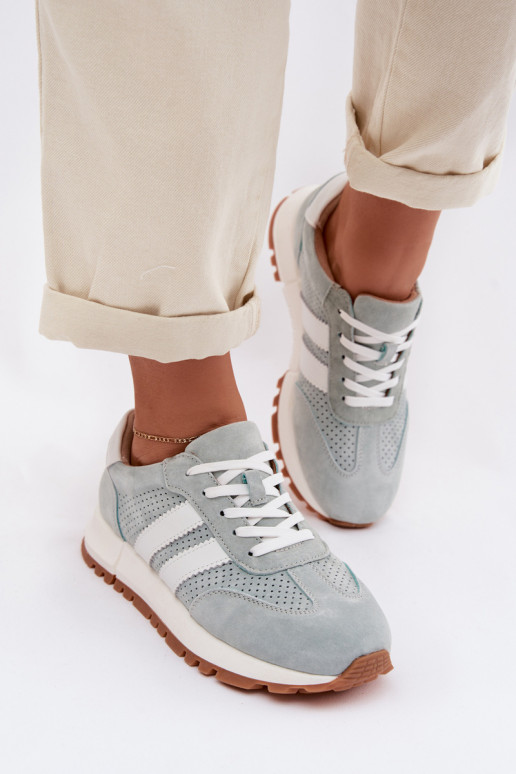 Women's Sneakers Made of Natural Suede Mint Marceline