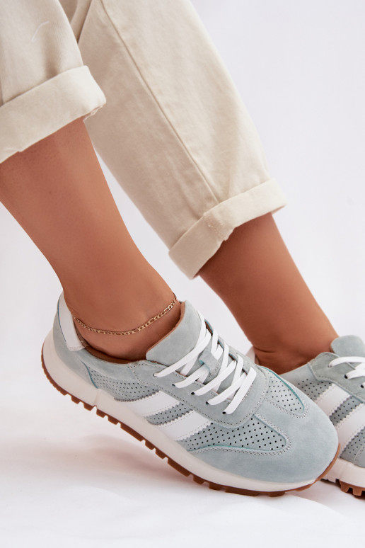 Women's Sneakers Made of Natural Suede Mint Marceline