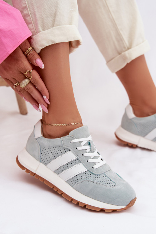 Women's Sneakers Made of Natural Suede Mint Marceline