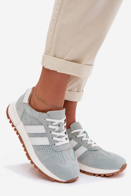 Women's Sneakers Made of Natural Suede Mint Marceline
