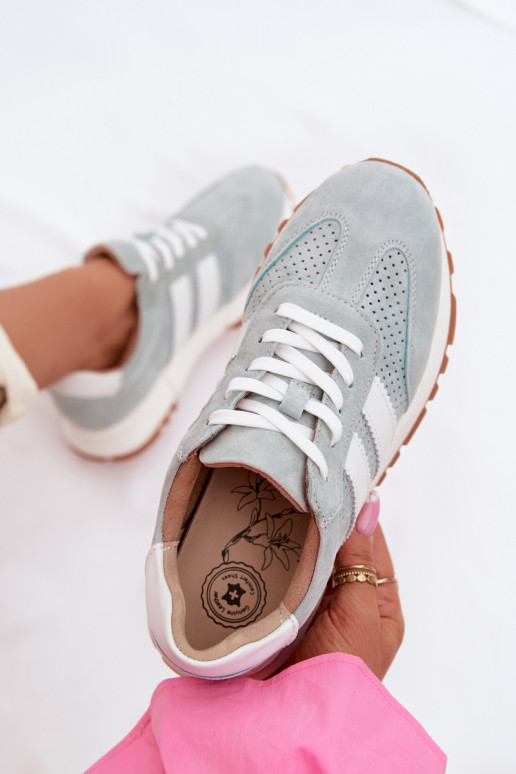 Women's Sneakers Made of Natural Suede Mint Marceline