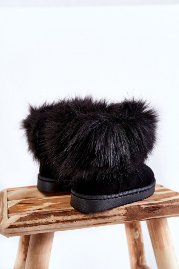 Children's Snow Boots With Eco Fur Black Ariana 2