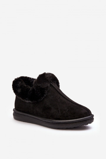 Women's Low Snow Boots with Fur Black Pilani 2