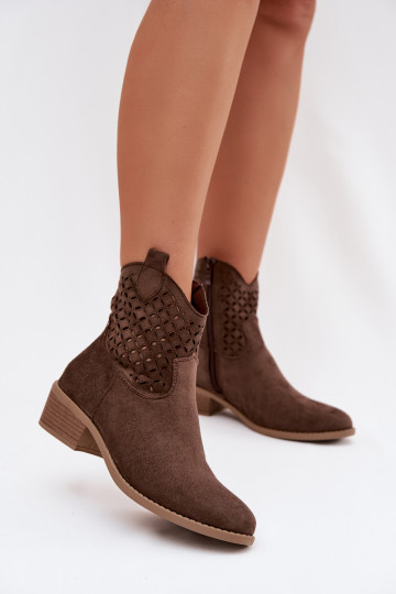 Women's Perforated Ankle Boots with Heel Briavine 2