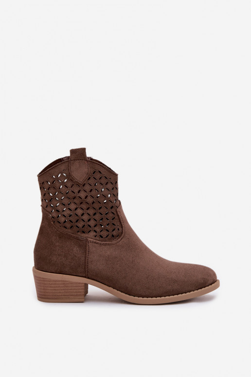 Women's Perforated Ankle Boots with Heel Briavine