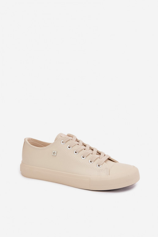 Women's Eco Leather Sneakers Big Star TT274019 Beige