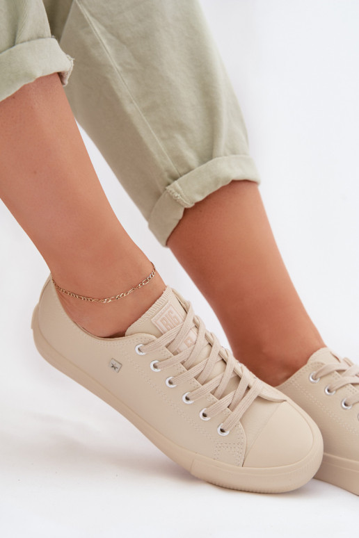 Women's Eco Leather Sneakers Big Star TT274019 Beige