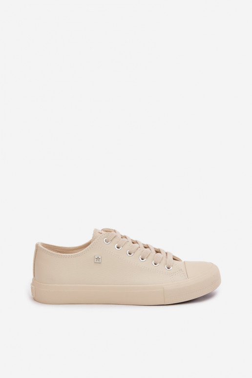 Women's Eco Leather Sneakers Big Star TT274019 Beige