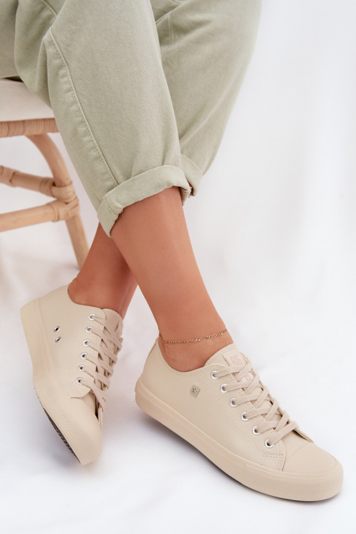Women's Eco Leather Sneakers Big Star TT274019 Beige