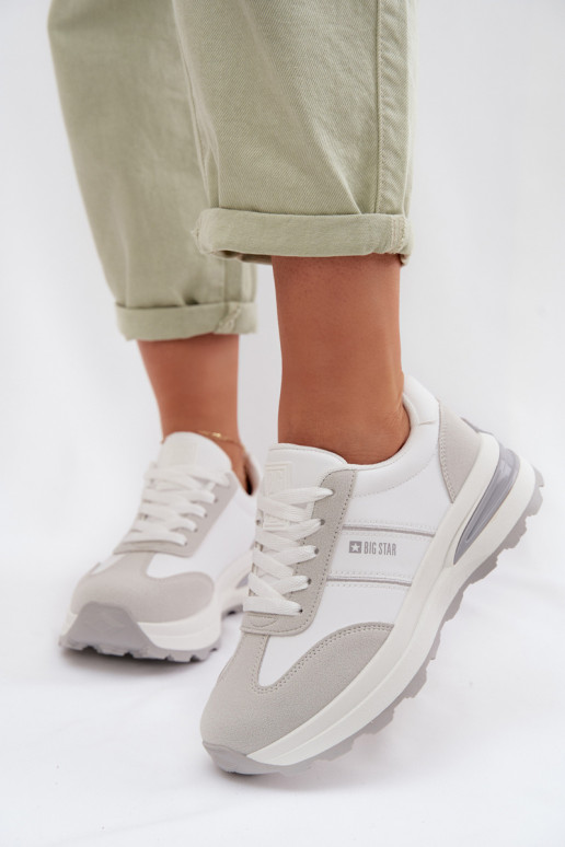 Women's Sneakers Sports Shoes Big Star TT274879 HI-POLY SYSTEM White-Gray