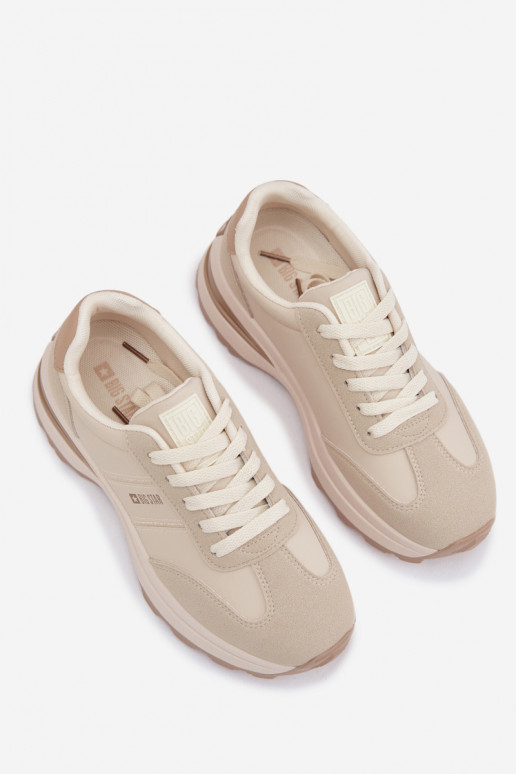 Sneakersy Buty Sportowe Damskie Big Star TT274876 HI-POLY SYSTEM Beżowe