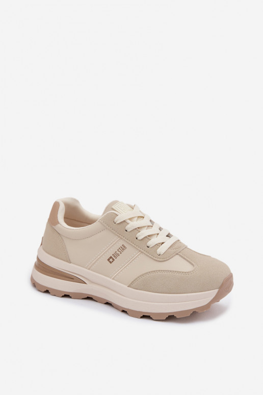 Women's Sneakers Sports Shoes Big Star TT274876 HI-POLY SYSTEM Beige