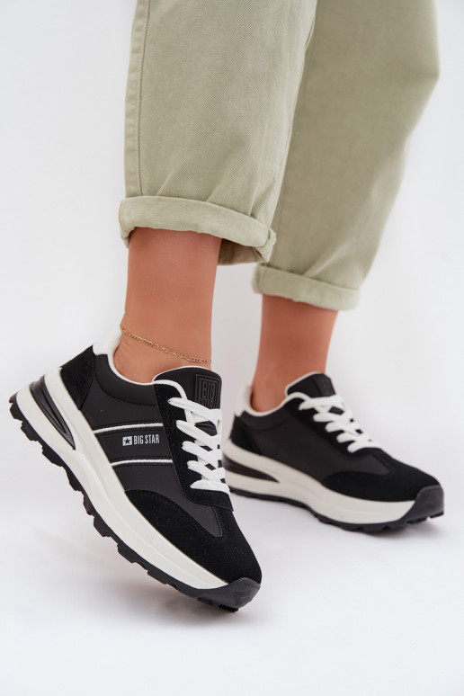 Sneakersy Buty Sportowe Damskie Big Star TT274877 HI-POLY SYSTEM Czarne