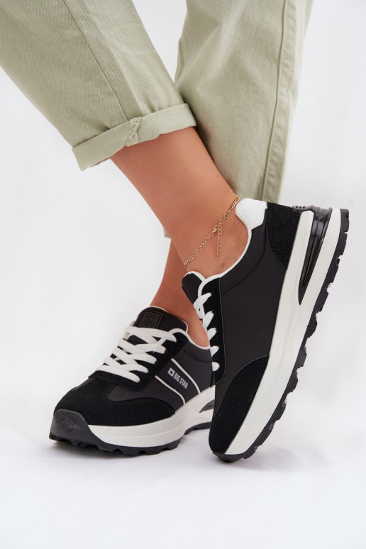 Sneakersy Buty Sportowe Damskie Big Star TT274877 HI-POLY SYSTEM Czarne