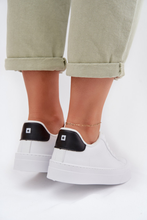 Sneakersy DamskiewithEko Skóry Big Star TT274928 HI-POLY SYSTEM Białe