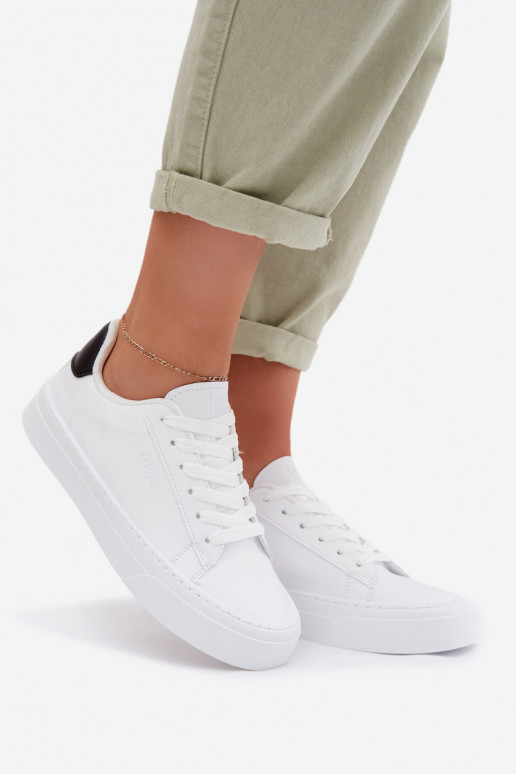 Sneakersy DamskiewithEko Skóry Big Star TT274928 HI-POLY SYSTEM Białe