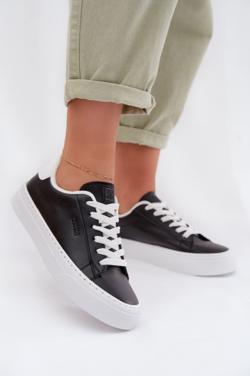 Women's Sneakers Made of Eco Leather Big Star TT274927 HI-POLY SYSTEM Black
