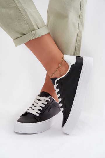 Women's Sneakers Made of Eco Leather Big Star TT274927 HI-POLY SYSTEM Black 2