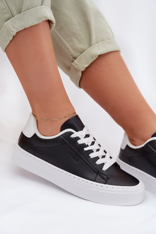 Women's Sneakers Made of Eco Leather Big Star TT274927 HI-POLY SYSTEM Black