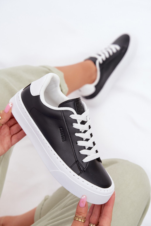 Women's Sneakers Made of Eco Leather Big Star TT274927 HI-POLY SYSTEM Black