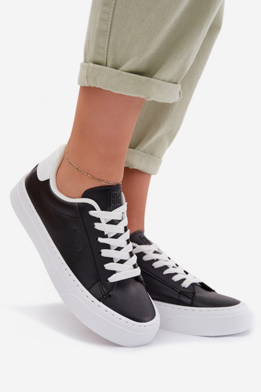 Women's Sneakers Made of Eco Leather Big Star TT274927 HI-POLY SYSTEM Black