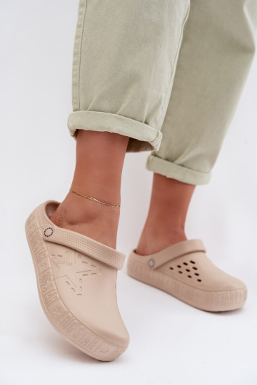 Women's Foam Clogs Big Star TT274A083 Beige 2